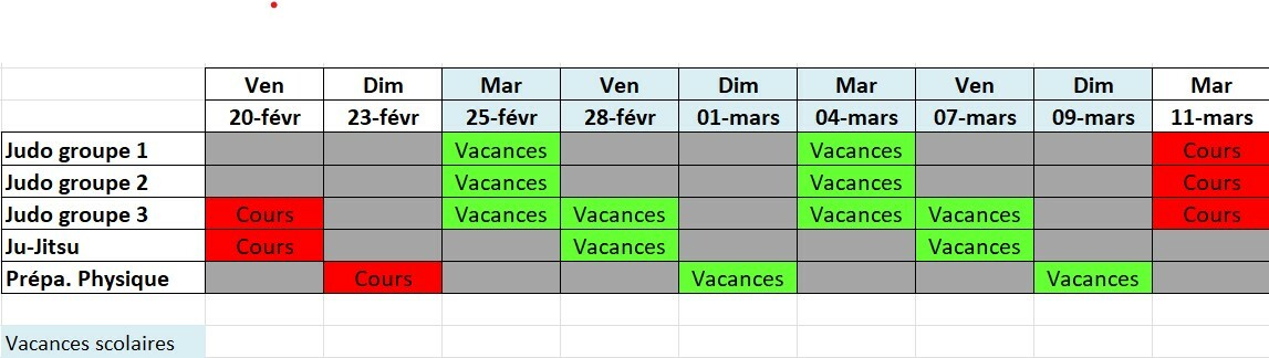 Activités vacances de février 2025