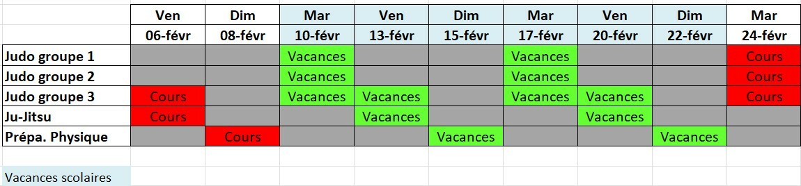Activités vacances de février 2026