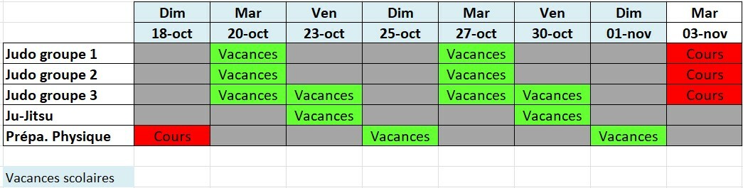 Activités vacances de Toussaint 2026