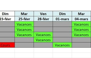 Activités vacances de février 2025