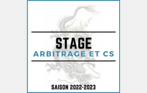 Stage arbitrage et commissaire sportif