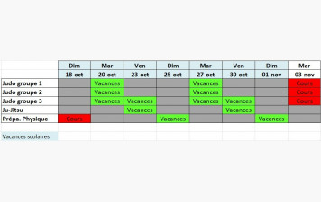 Activités vacances de Toussaint 2026