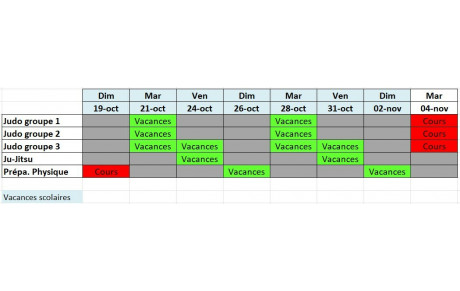 Activités vacances de Toussaint 2025